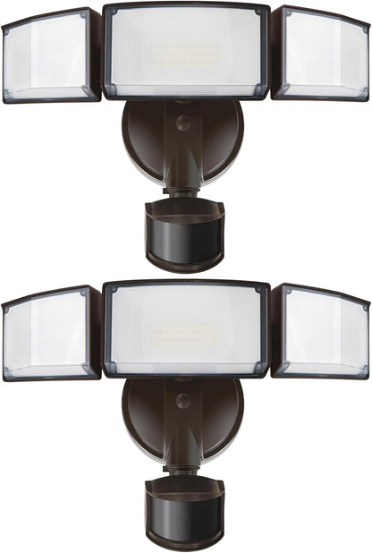 LUTEC 2 Pack 72W 7500LM LED Security Lights Motion Sensor Light Outdoor by LUTEC