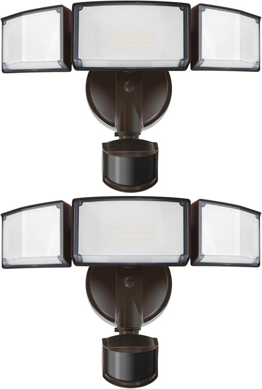 LUTEC 2 Pack 72W 7500LM LED Security Lights Motion Sensor Light Outdoor by LUTEC
