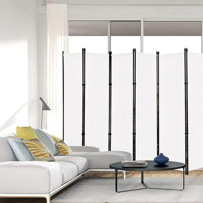 MAYOLIAH 6 Panel Folding Privacy Screen 9ft Wide, 6ft Tall Partition Room - Image 2