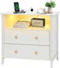 Tykacna 27 Inch Wide Night Stand, Large Wood Night Stand by Tykacna