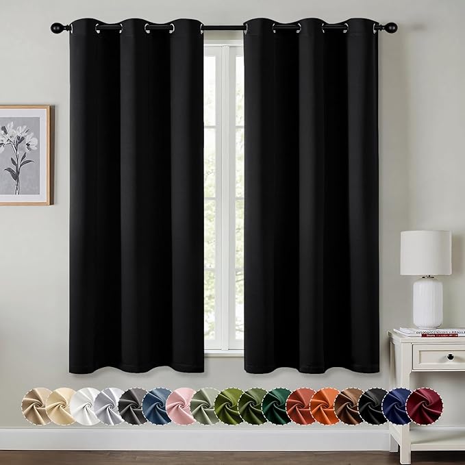 MIULEE Black Blackout Curtains by MIULEE