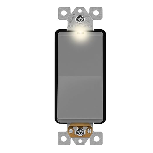 LIDER Minimalist Design Matte Finish Lighted 4-Way Decorator Light Switch by LIDER