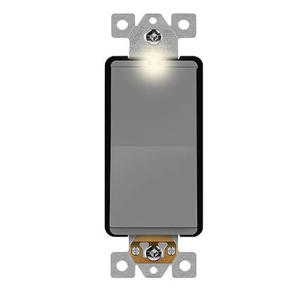 LIDER Minimalist Design Matte Finish Lighted 4-Way Decorator Light Switch by LIDER
