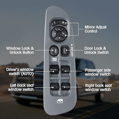Master Power Window Switch and Bezel 56049805AB - Image 5