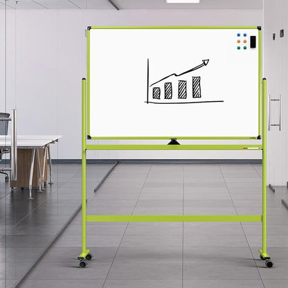 Rolling Whiteboard, 48x32 Inches Mobile Whiteboard on Wheels, Magnetic Dry - Image 9