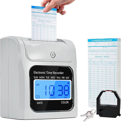 Employee Time Clocks for Small Business, Auto-Align Time Clock Punch Machine by TooCust