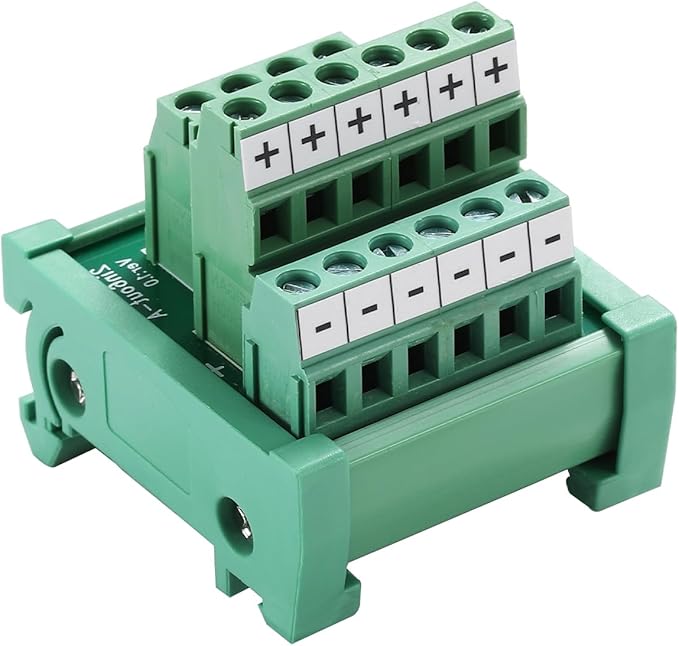 ANMBEST 2 in 6 Out Terminal Blocks Module, 25A DIN Rail and Panel Mounting by ANMBEST