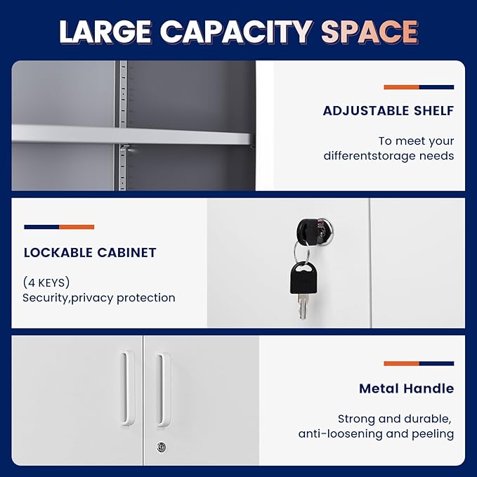 Yizosh Metal Storage Locking Cabinet - Image 6