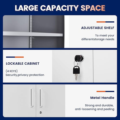 Yizosh Metal Storage Locking Cabinet - Image 6