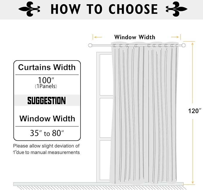 ChrisDowa Room Divider Curtain 120 Inches Long, Wide Blackout Sliding Door - Image 6