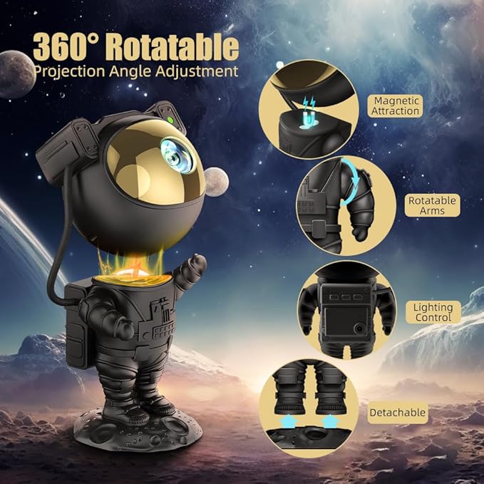 AceGamer Astronaut Galaxy Projector Night Light - Image 3