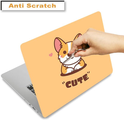 Laptop Skin Sticker Decal, Decorative Waterproof Removable, Cute Corgi - Image 3