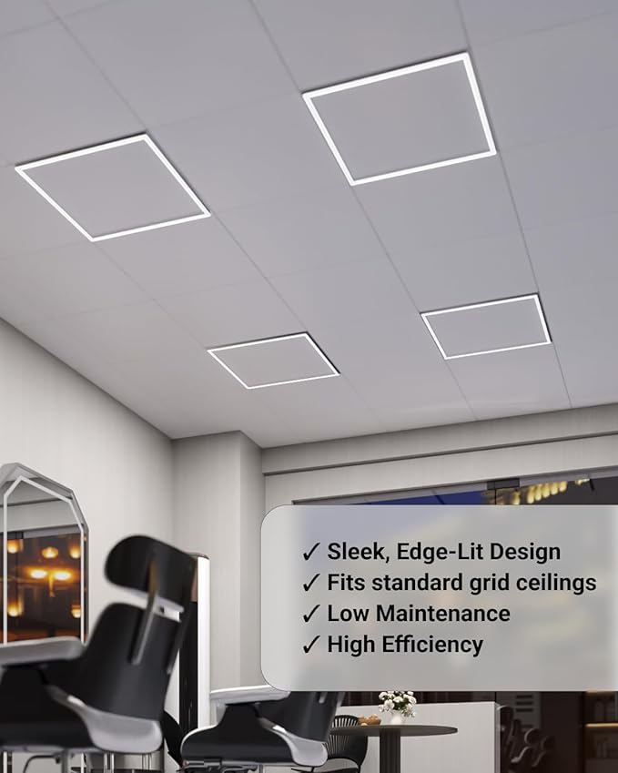 Sunco 20 Pack 2x2 Edge-Lit Frame LED Panel Lights, Drop Ceiling Flat Light - Image 3