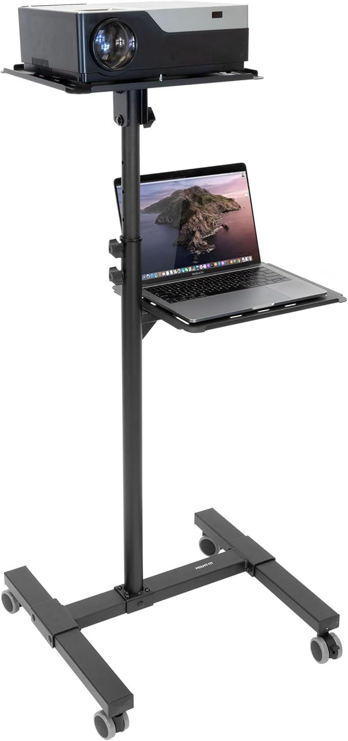 Mount-It! Mobile Projector and Laptop Stand, Rolling Cart by Mount-It