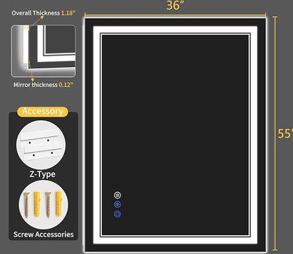 36"x55" LED Bathroom Mirror - Image 8