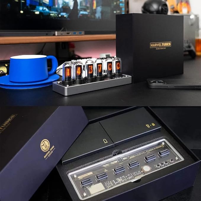 Adventurers IPS Nixie Tube Clock, Creative Electronic DIY Nixie Tube Clock - Image 8