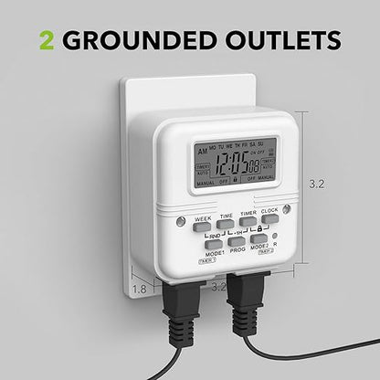 BN-LINK Indoor Digital Light Timer, 7 Day Programmable Plug - Image 5
