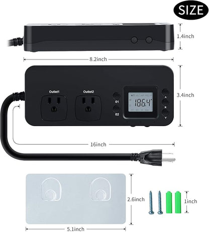 Electricity Usage Monitor, Briidea Power Consumption Watt Voltage Amp Meter - Image 7