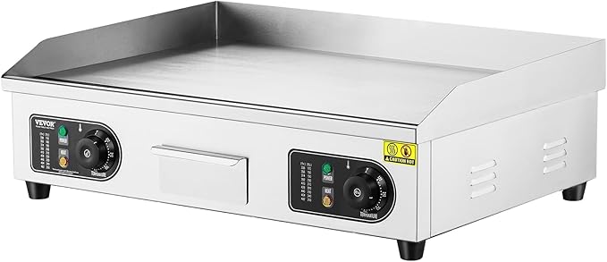 VEVOR Upgraded Commercial Electric Griddle, 2800W Stainless Steel Countertop - Image 11