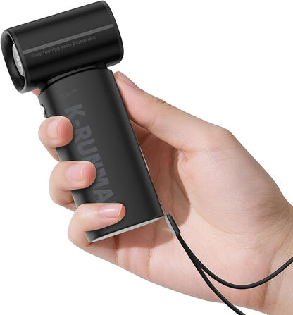 K-RUNMAN Portable Handheld Turbo Fan, 5 Gear Wind, Battery Operated, LED Display by Unknown