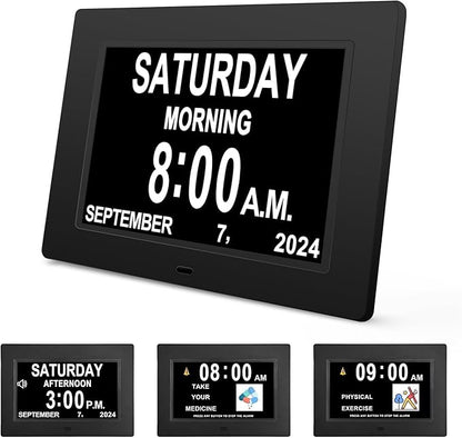 JALL 【2024 New】 Digital Calendar Dementia Day Clock, 7 Inch Large Screen Display by JALL