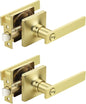 Mengico 2 Pack Gold Privacy Lever Door Handle Interior by Mengico