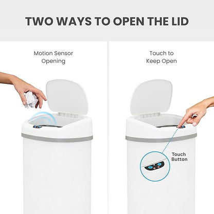 iTouchless 13 Gallon Oval Sensor Trash Can - Image 3