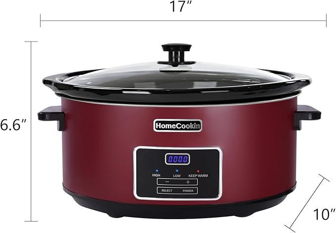 HOMECOOKIN 8 Quart Programmable Slow Cooker, Kitchen Appliances, Perfect - Image 4