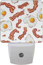 Pigsaly Led Night Light Vintage Bacon Tan Strips Fried Egg Night Light Plug in by Pigsaly