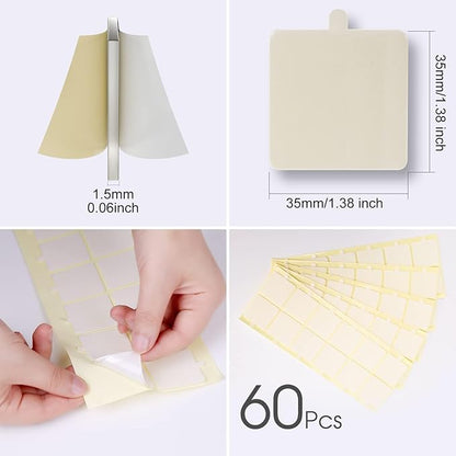 Sonicism Pyramid Sound Proof Foam Panels Double Sided Tape Squares 60 Pack - Image 2