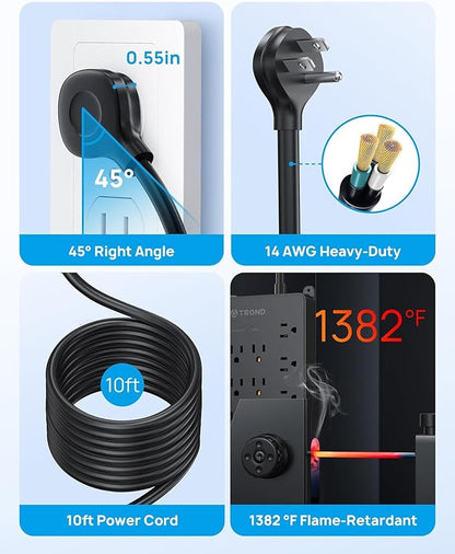 TROND Surge Protector Power Strip, 22 Widely Spaced Outlets - Image 5