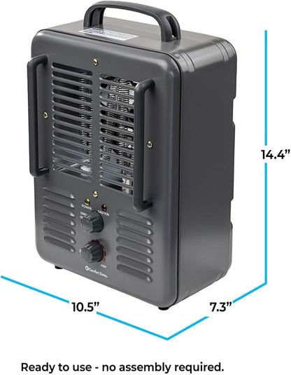 Comfort Zone Utility Space Heater, 1500W Electric Garage Heater - Image 8