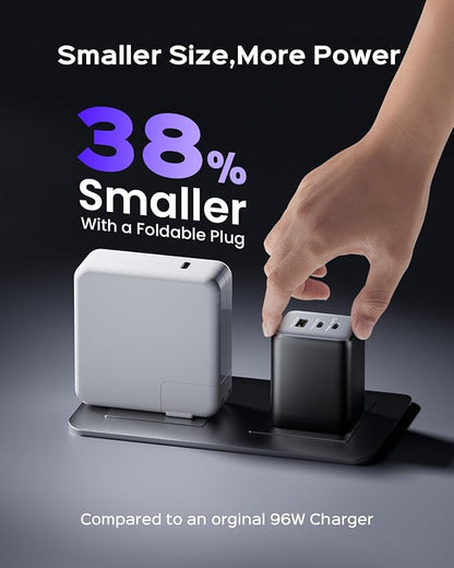 wegear 100W USB C Charger Block, 3-Port Compact Foldable Power Adapter USB Wall - Image 4