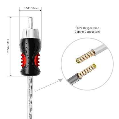 RECOIL PCI49 Premium 100% Oxygen Free Copper 9ft 4-Channel RCA Audio - Image 5