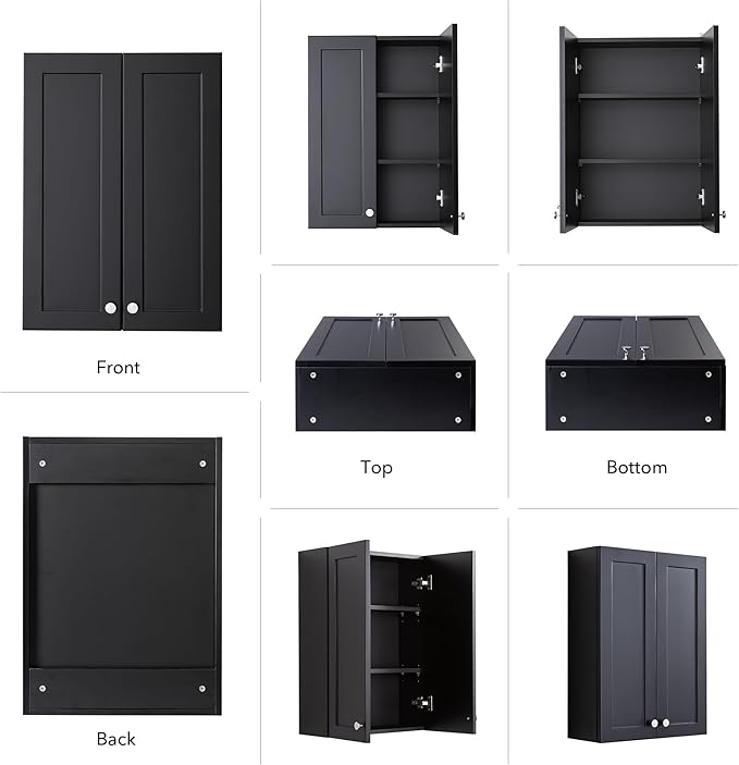 Matte Black Wall Mount Medicine Cabinet - Image 5