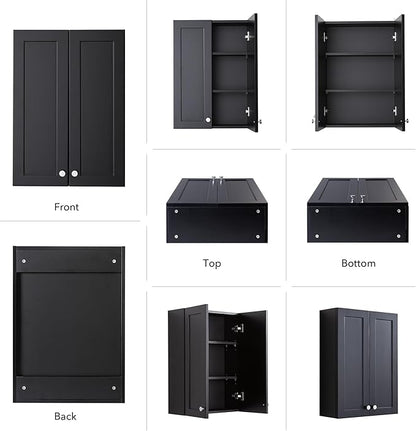 Matte Black Wall Mount Medicine Cabinet - Image 5