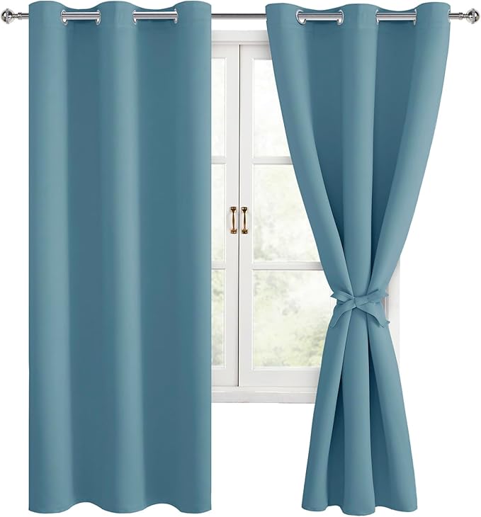 Hiasan Blackout Curtains for Bedroom, 42 x 63 Inches Length by Hiasan