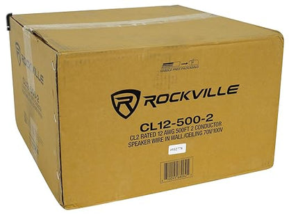 Rockville CL12-500-2 12 AWG 500ft Speaker Wire In Wall Ceiling, CL2 Rated - Image 4
