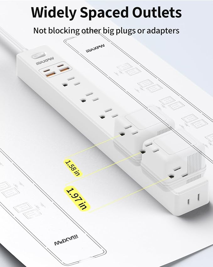 15 Ft Power Strip Surge Protector - Image 3