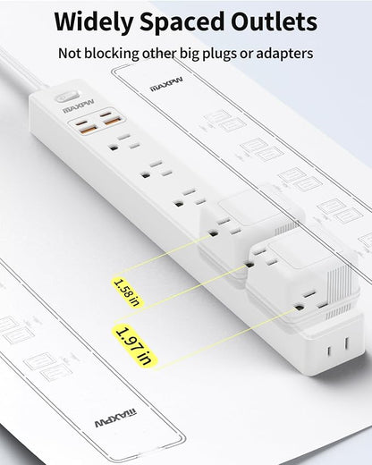 2 Pack Power Strip Surge Protector - Image 3