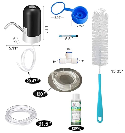 NUNET 3-in-1 Ice Maker Water Dispenser Water Cooler Filled by Water Line w. - Image 7