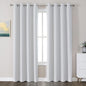 CUCRAF Grayish White Blackout Curtains 96 Inches Long, Thermal Insulated Noise by CUCRAF
