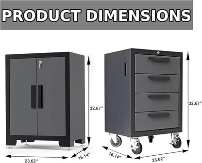 Torin 12 Piece Garage Storage Cabinet Set: Workshop Tool Organizer Chest - Image 7