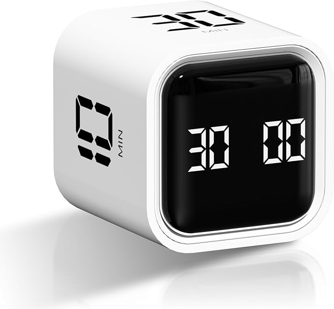 Cube Pomodoro Timer, Smart Productivity Timer 5/10/30/60 Minutes & Custom by Wbacon