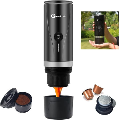 Electric espresso machine that doesn't require a manual press pressure by Glueckzeit