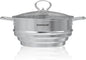 SUNHOUSE 5 Quart Stainless Steel Steamer Insert – Multi-Purpose Soup & Food by SUNHOUSE