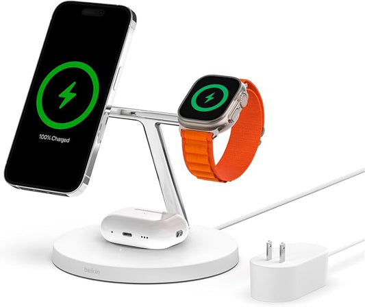 Belkin MagSafe Charger, 3-in-1 Wireless Charging Stand, 2ND GEN, 33% Faster by Belkin