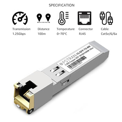 OPSTRAN 10/100/1000BASE-T SFP RJ45 Copper Transceiver Module Compatible - Image 2