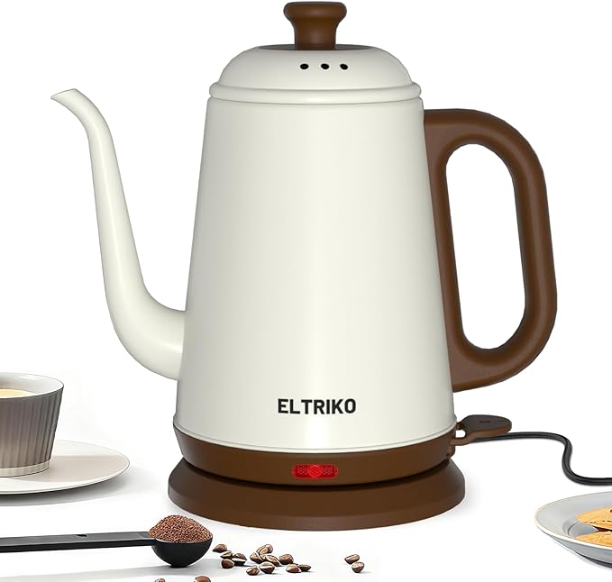 Gooseneck Electric Kettle, 1L Water Boiler, Pour Over Coffee & Tea, 1000W Fast by GooseneckElectricKettle