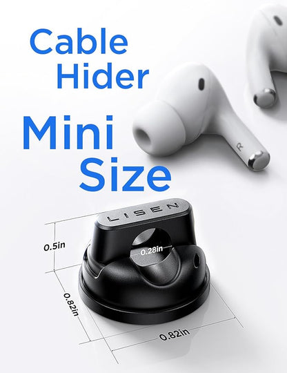 6-Pack Rotatable Cord Holder for Nightstand, LISEN 360°Rotating Magnetic Clips - Image 8